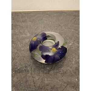 EMILIO ROBBA Blue Cosmo Flower Tea-Light Votive Candle Holder